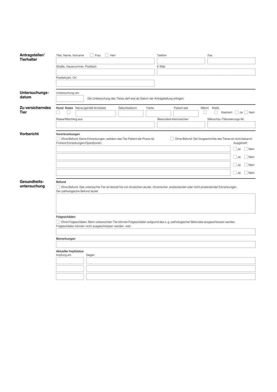 Tierkrankenversicherung